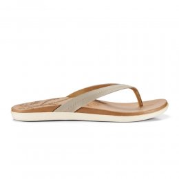 Honu Women's Leather Flip Flops - Tapa / Golden Sand