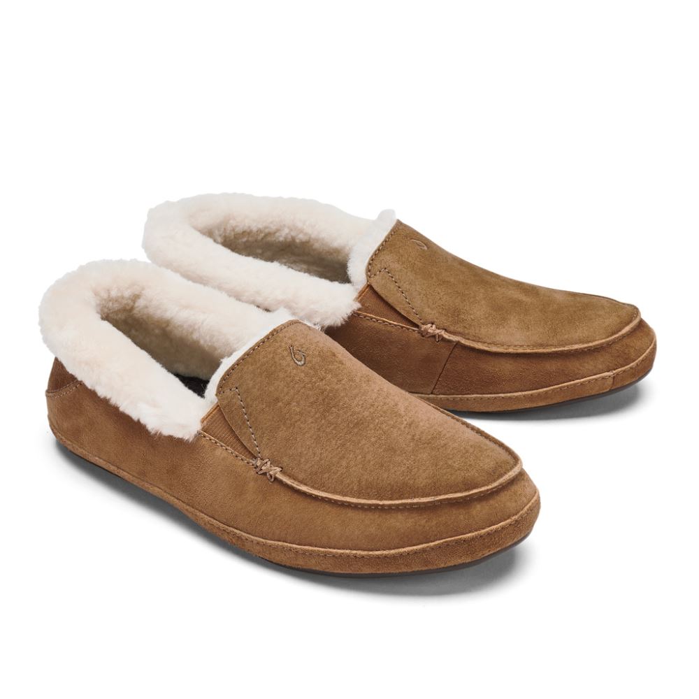 Ku'una Women's Leather Slippers - Tan