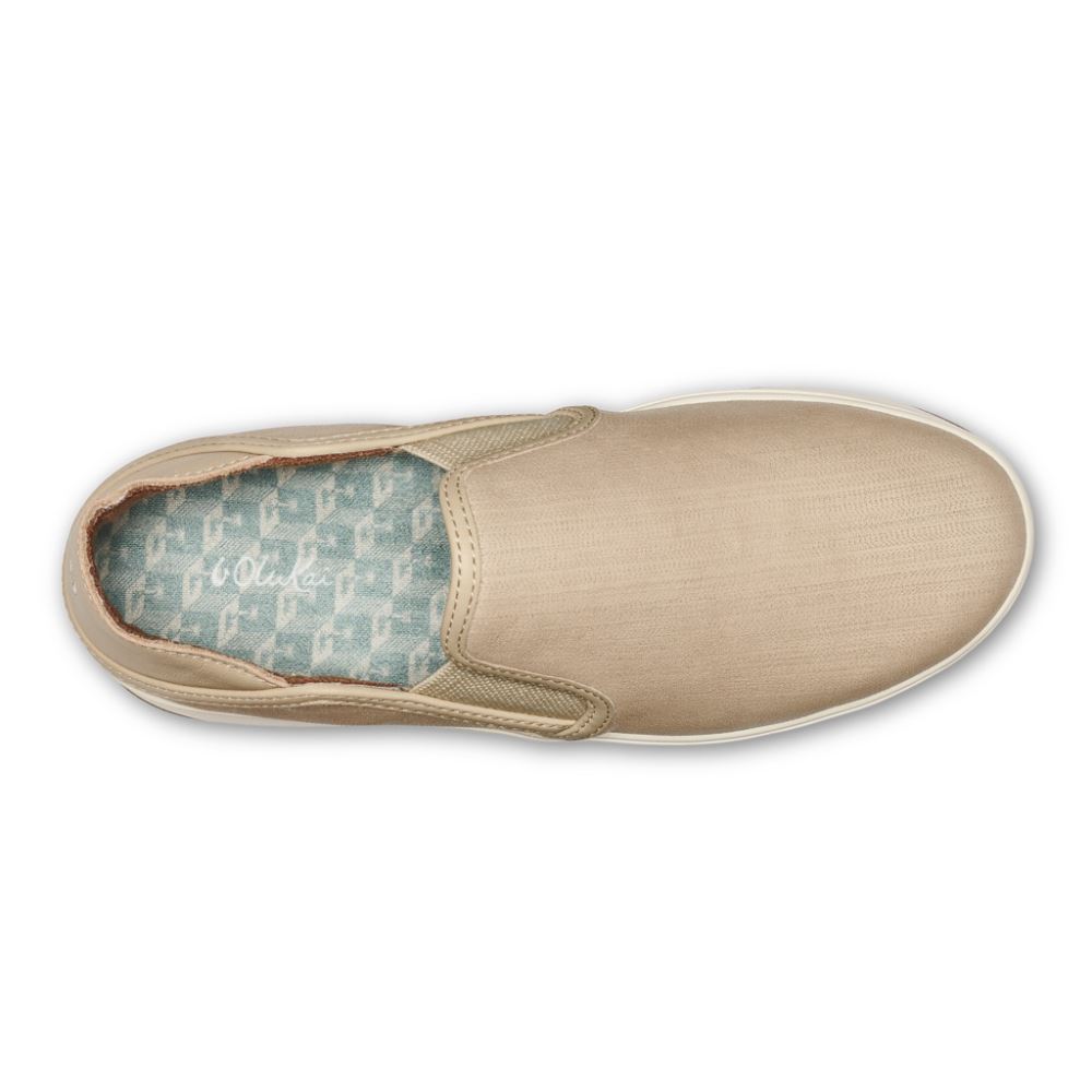 Ki'ihele 'Ili Women's Leather Sneakers - Beige