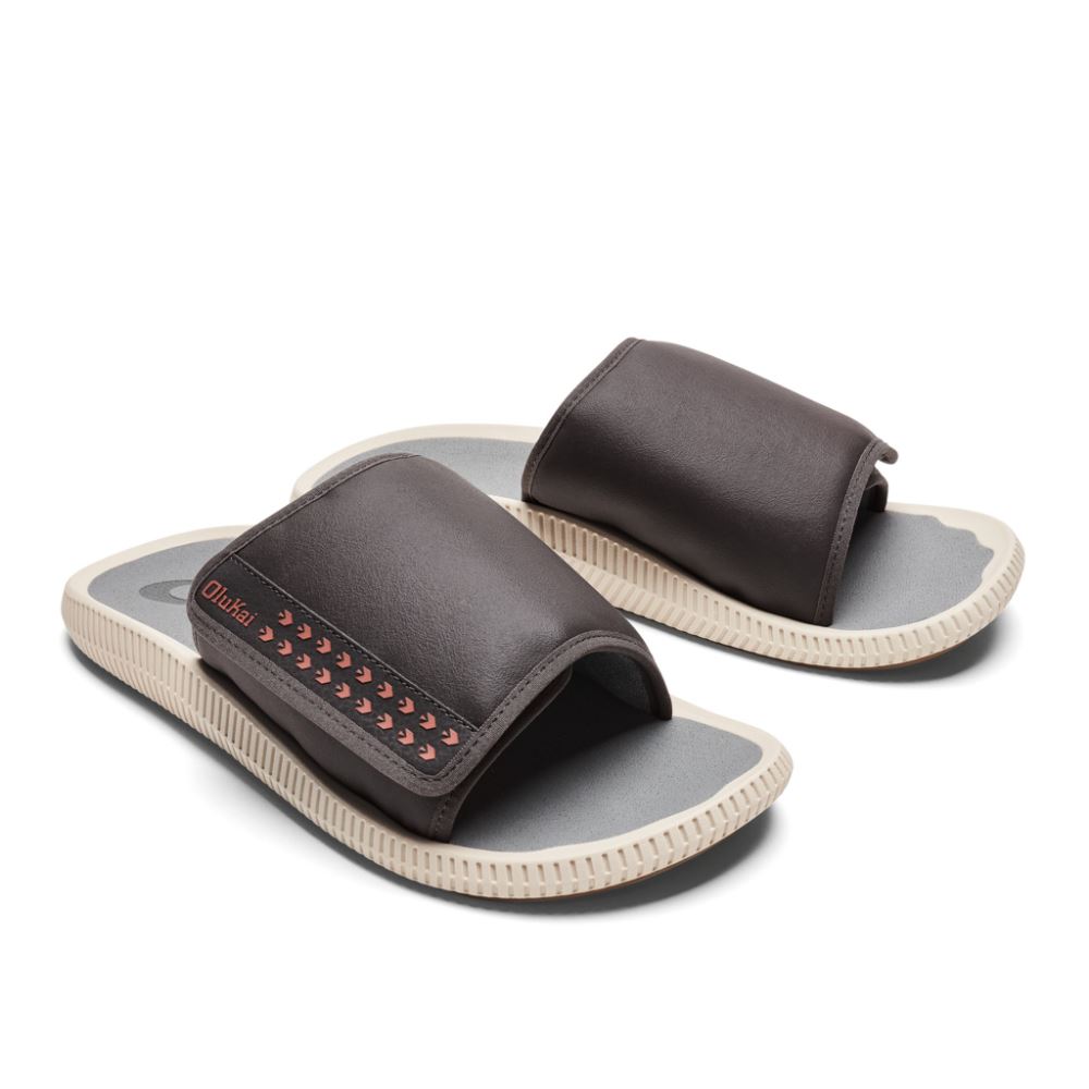 Ulele 'Olu Men's Slide Sandals - Pavement / Poi