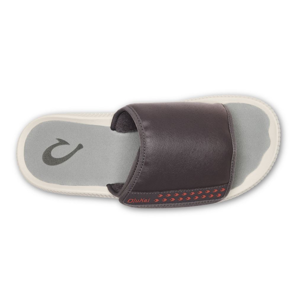 Ulele 'Olu Men's Slide Sandals - Pavement / Poi