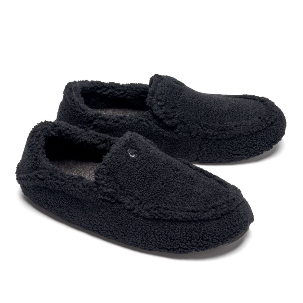 Nohea Heu Slipper Women's Fuzzy Slippers - Black