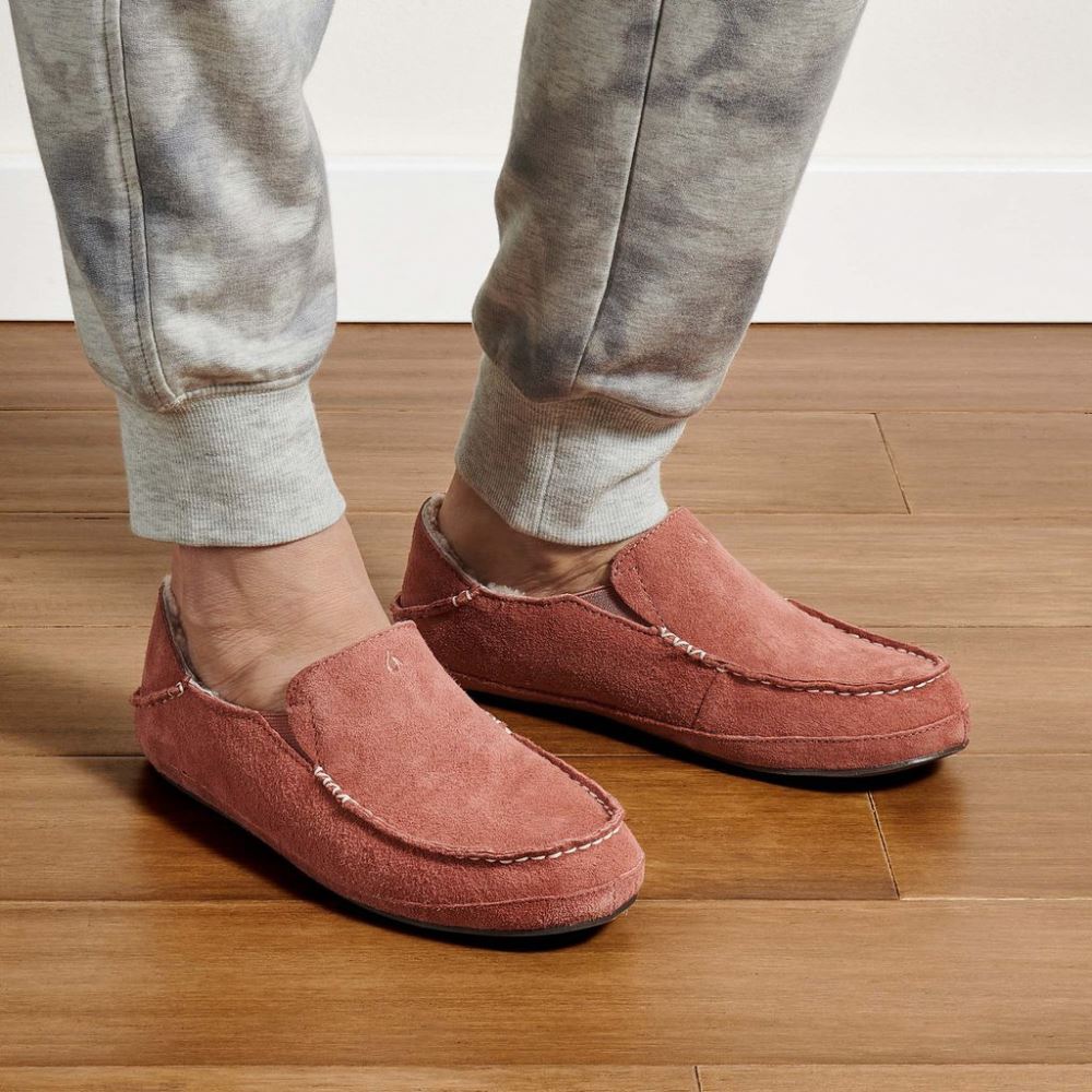 Nohea Women's Leather Slippers - Cedarwood