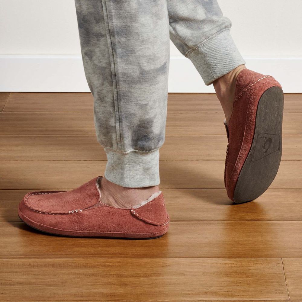 Nohea Women's Leather Slippers - Cedarwood