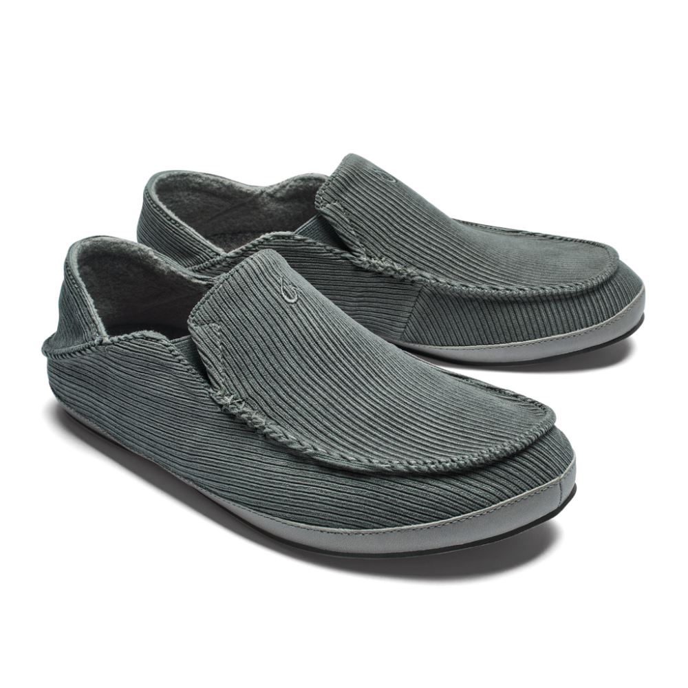 Moloa 'Ie Slipper Men's Corduroy Slippers - Charcoal