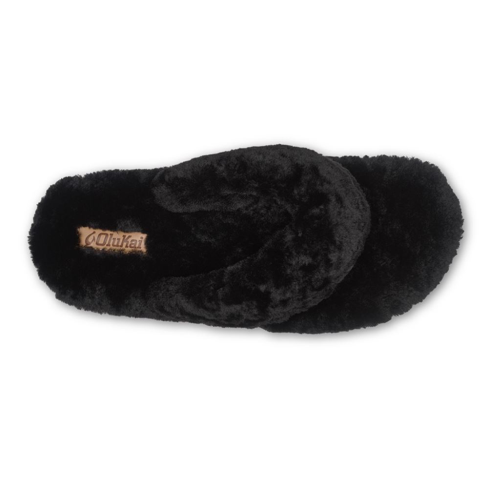 Kipe'a Heu Women's Slipper Sandals - Black