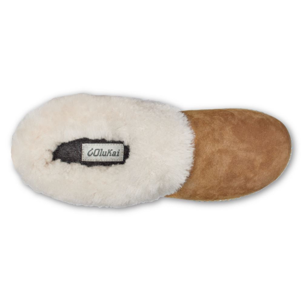 Ku'i Women's Slip-On Slippers - Tan / Bone