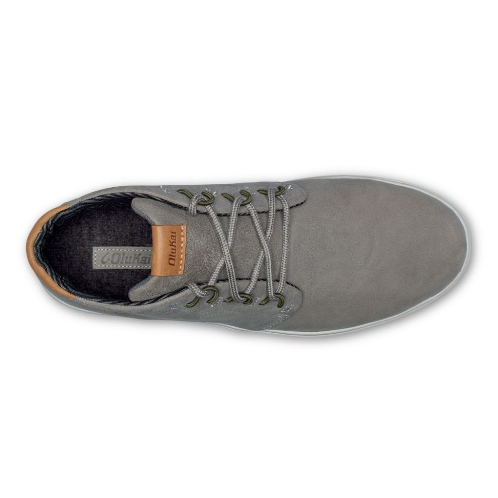 Nana Hele Men's Leather Chukka Boots - Fog