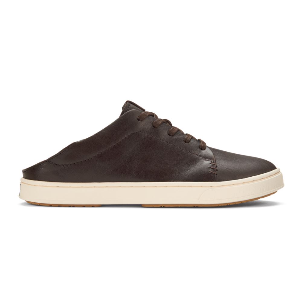Pehuea Li 'Ili Women's Leather Sneakers - Dark Java