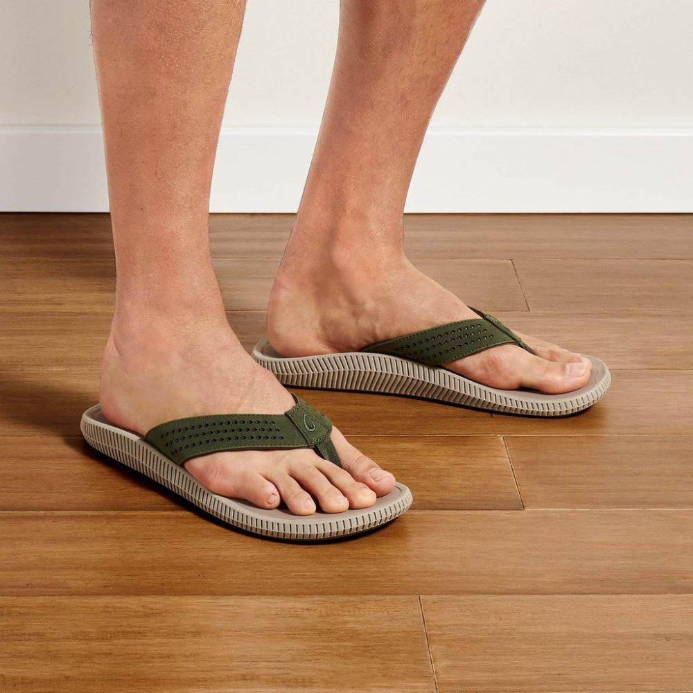 Ulele Men's Beach Sandals - Nori / Clay