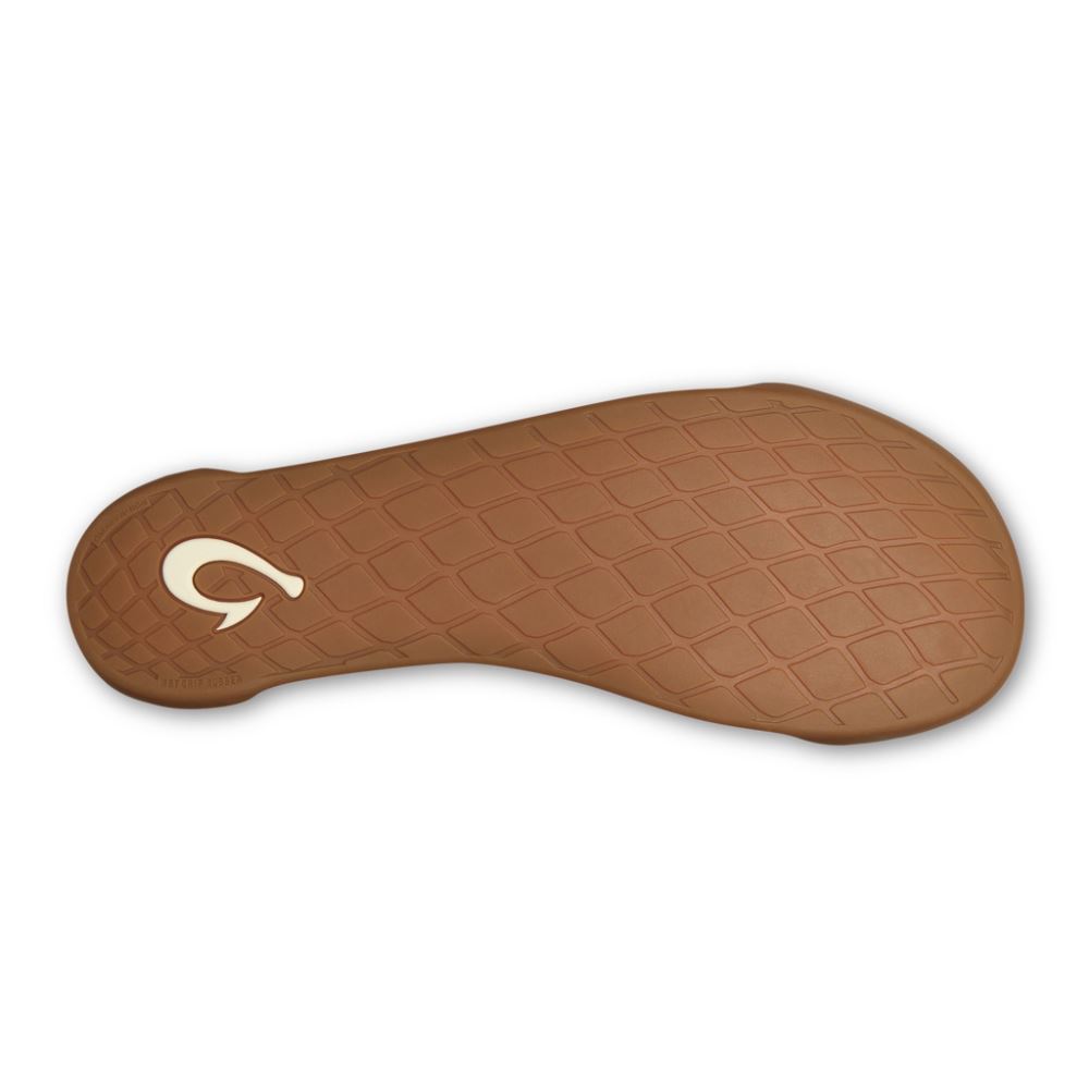 Kipuka Hulu Men's Leather Slippers - Charcoal