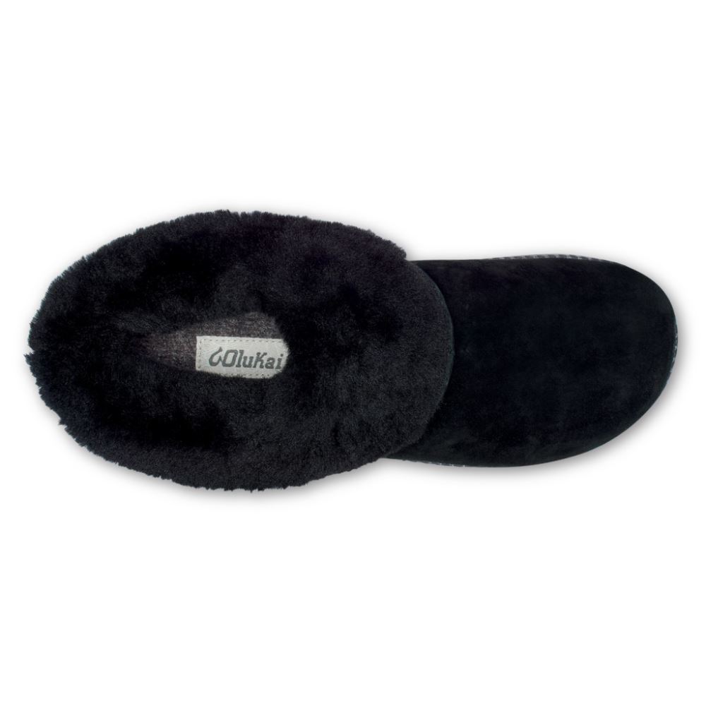 Ku'i Women's Slip-On Slippers - Black / Fog
