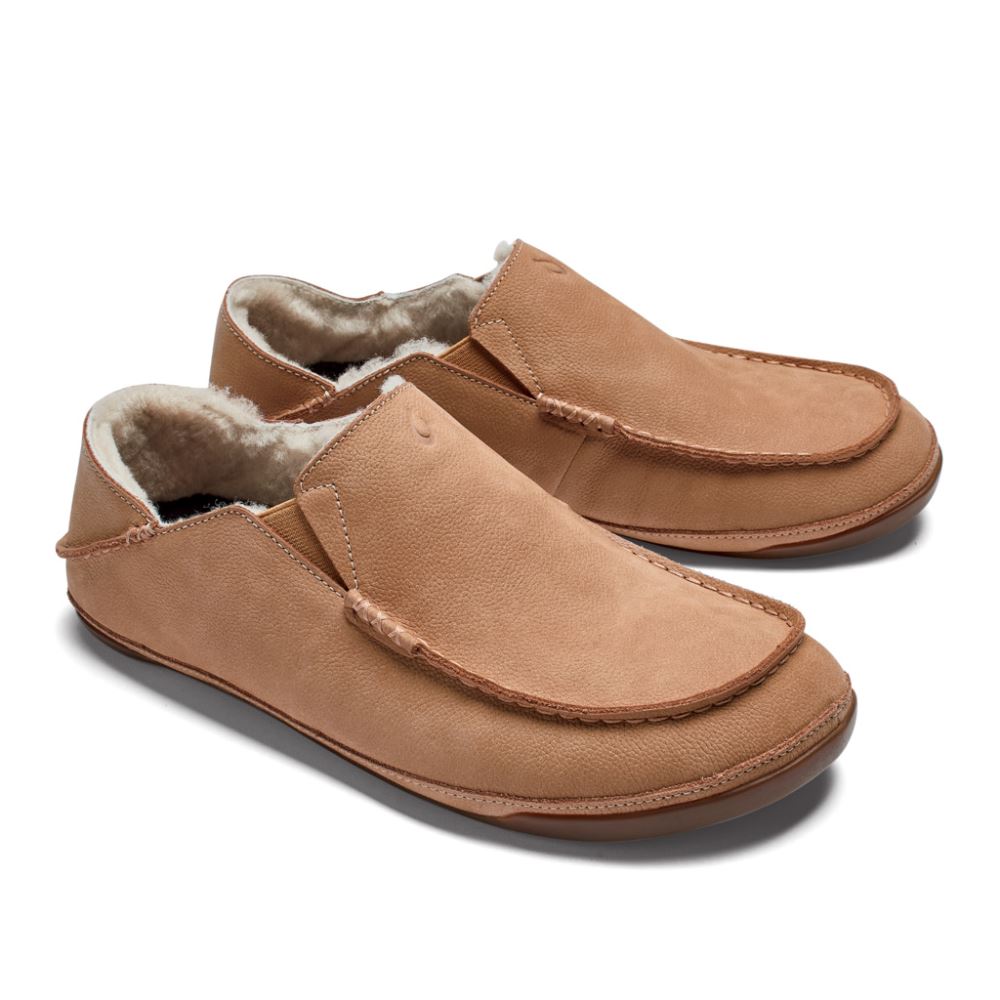 Kipuka Hulu Men's Leather Slippers - Natural