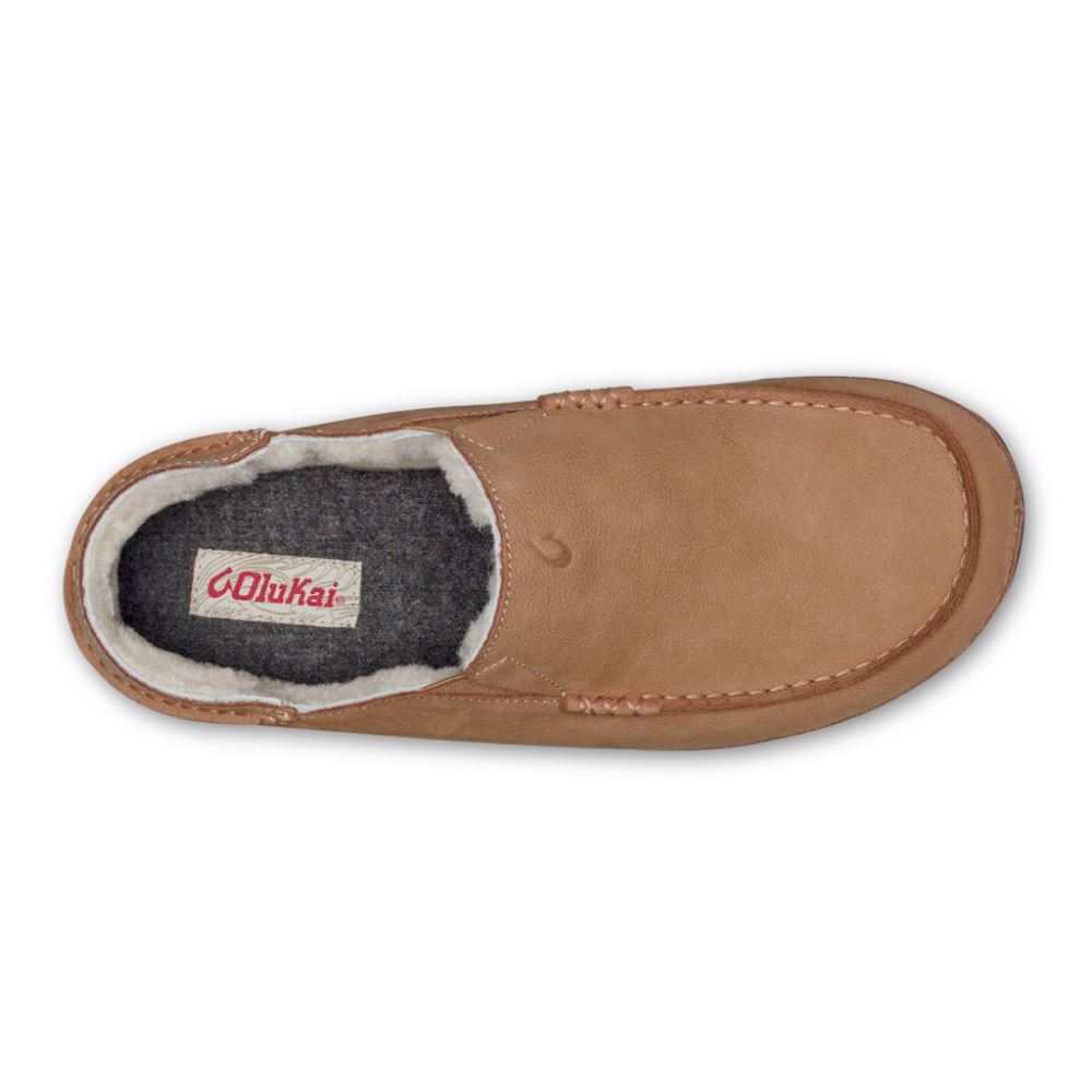 Kipuka Hulu Men's Leather Slippers - Natural