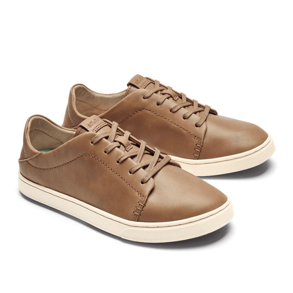 Pehuea Li 'Ili Women's Leather Sneakers - Tan