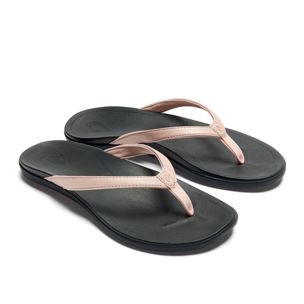 OluKai Ho'opio - Petal Pink Metallic / Black