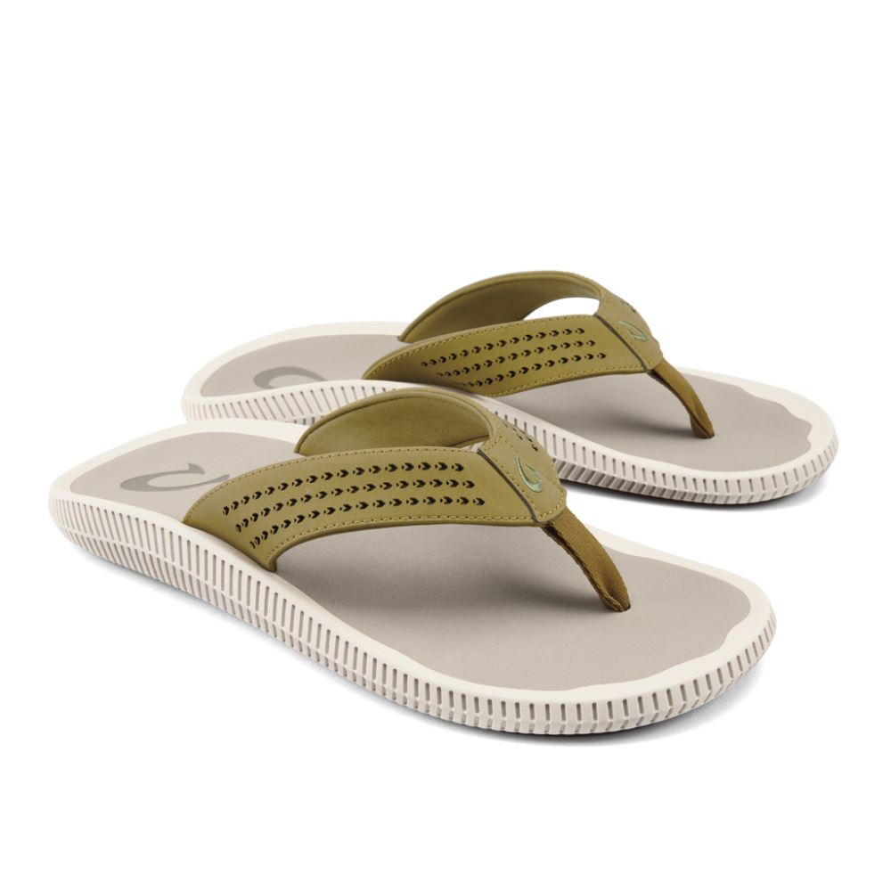 Ulele Men's Beach Sandals - Limu / Mineral Grey