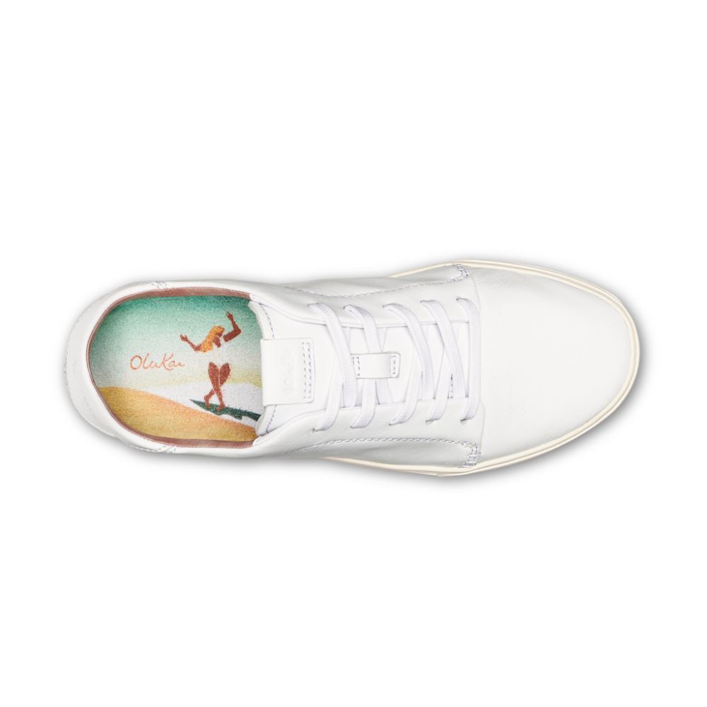 Pehuea Li 'Ili Women's Leather Sneakers - White
