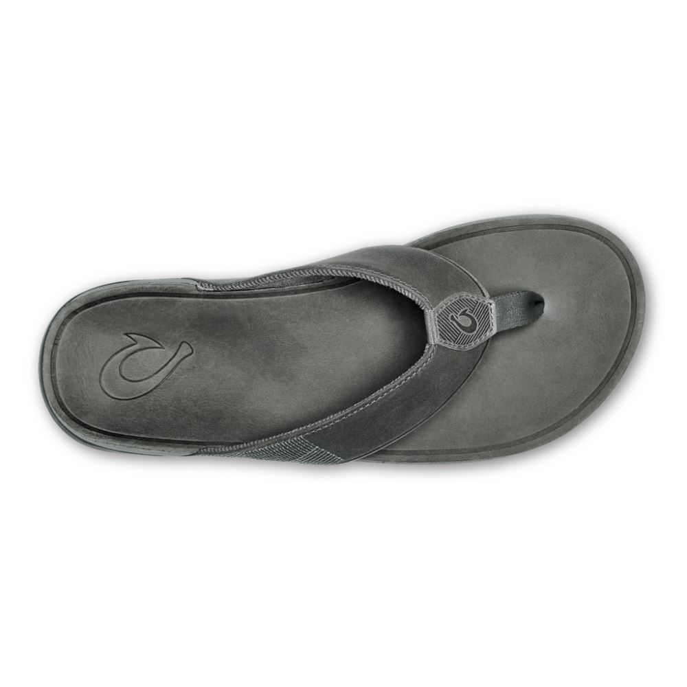 Tuahine Men's Leather Beach Sandals - Stone