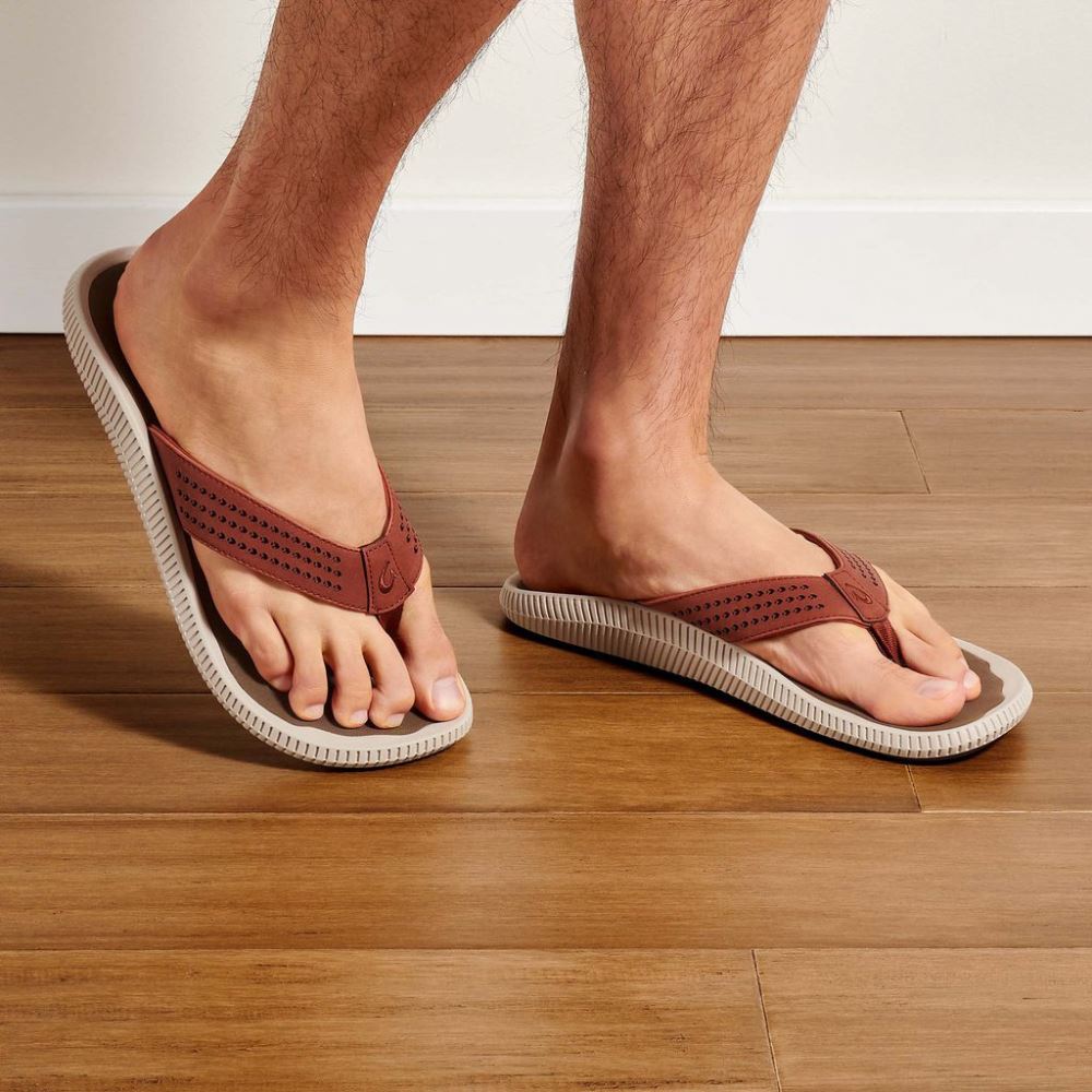 Ulele Men's Beach Sandals - Canoe / Mustang