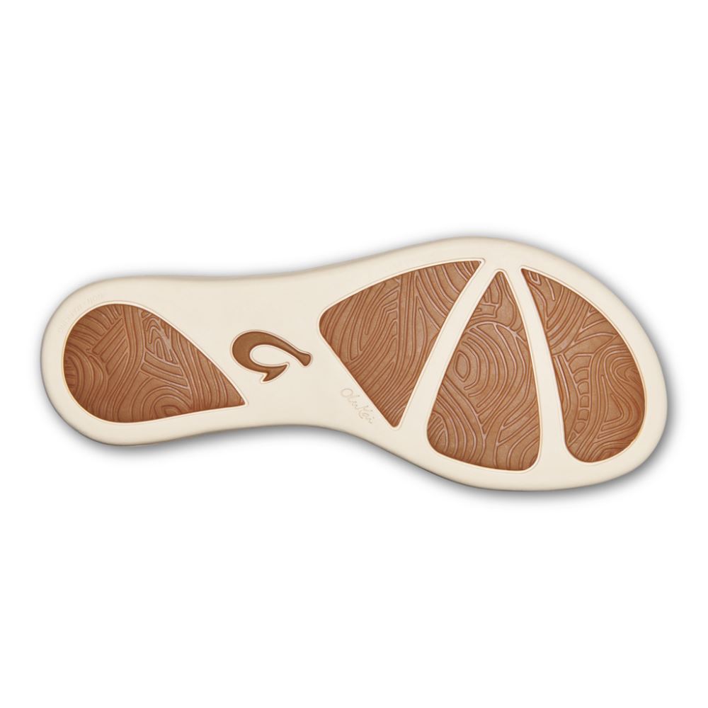 Honu Women's Leather Flip Flops - Pink Copper / Sahara