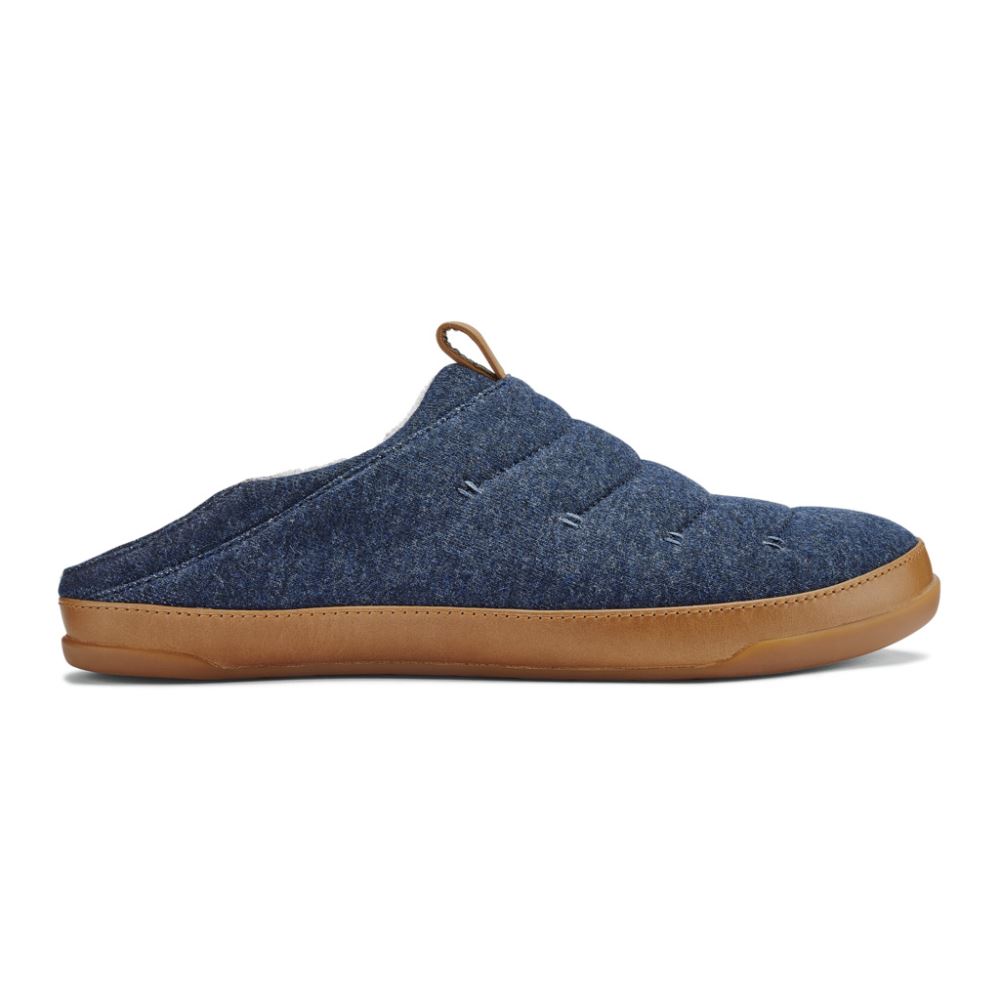 Mahana Men's Jersey Slippers - Trench Blue