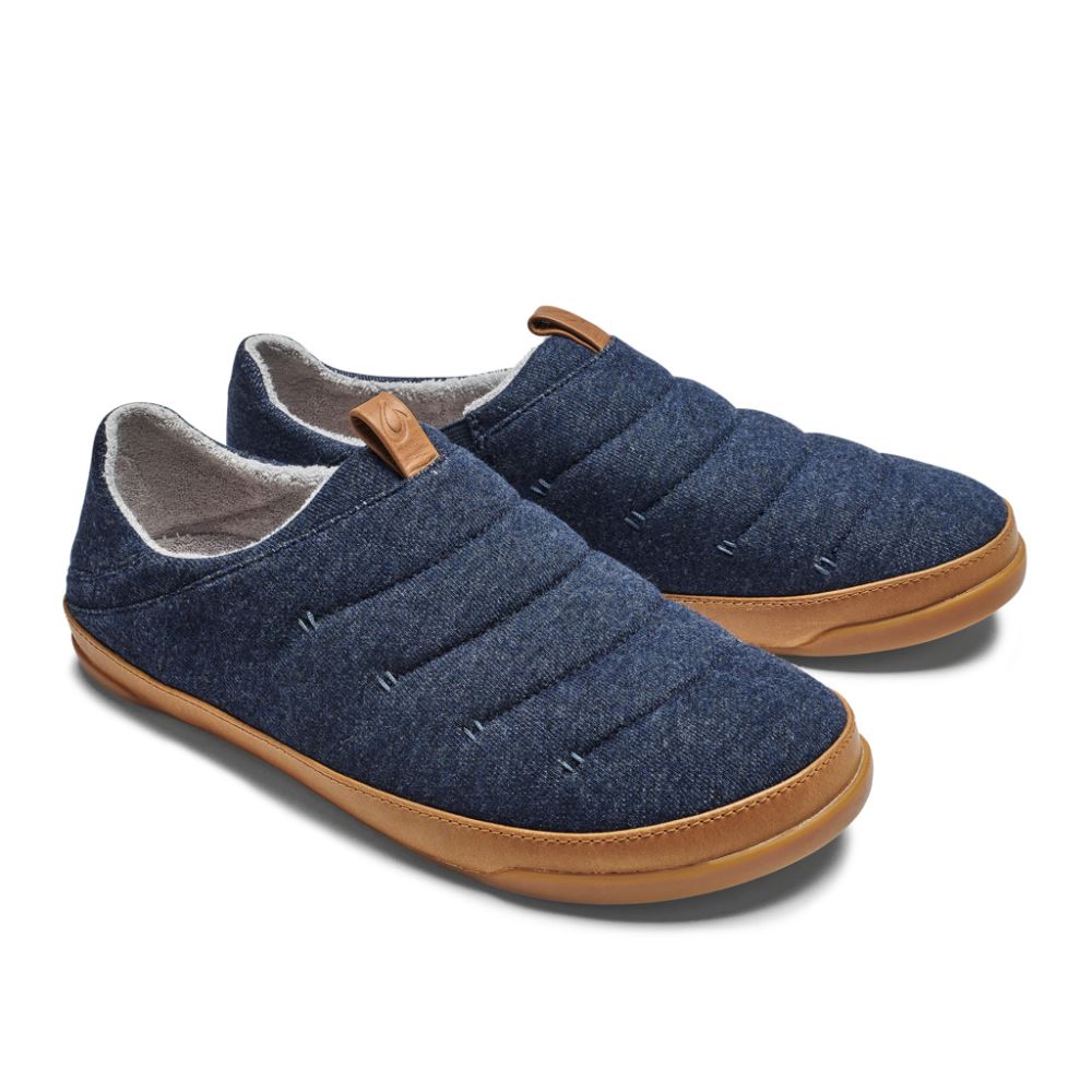 Mahana Men's Jersey Slippers - Trench Blue