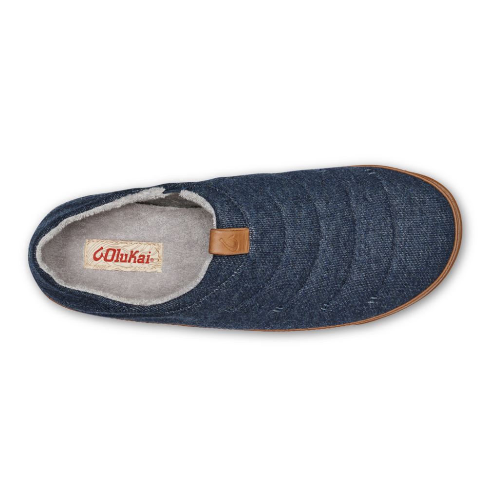 Mahana Men's Jersey Slippers - Trench Blue