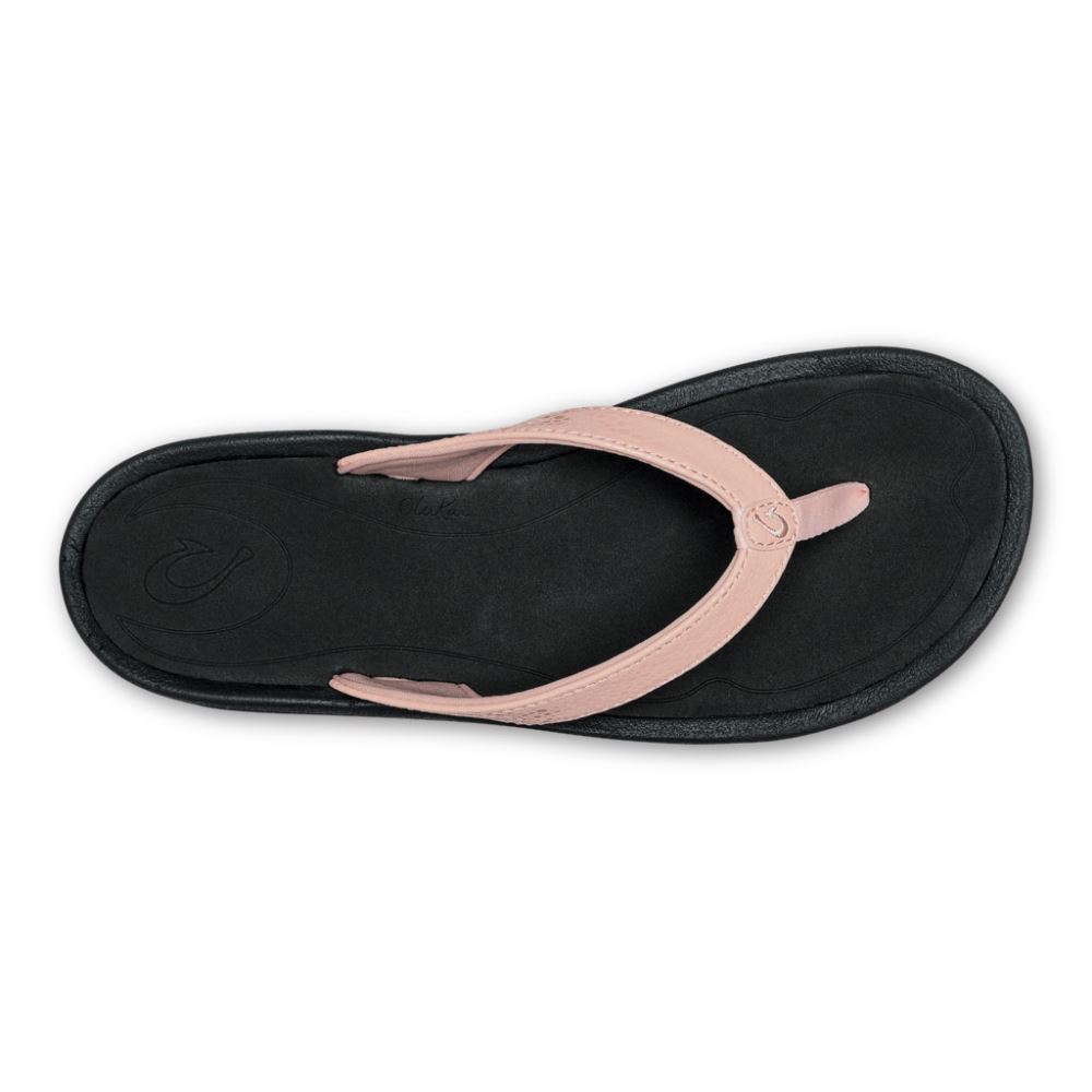 Kulapa Kai Women's Beach Sandals - Petal Pink / Black