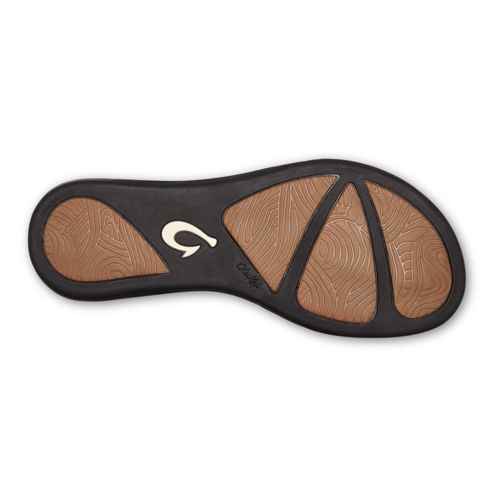 Aukai Women's Leather Sandals - Copper / Dark Java