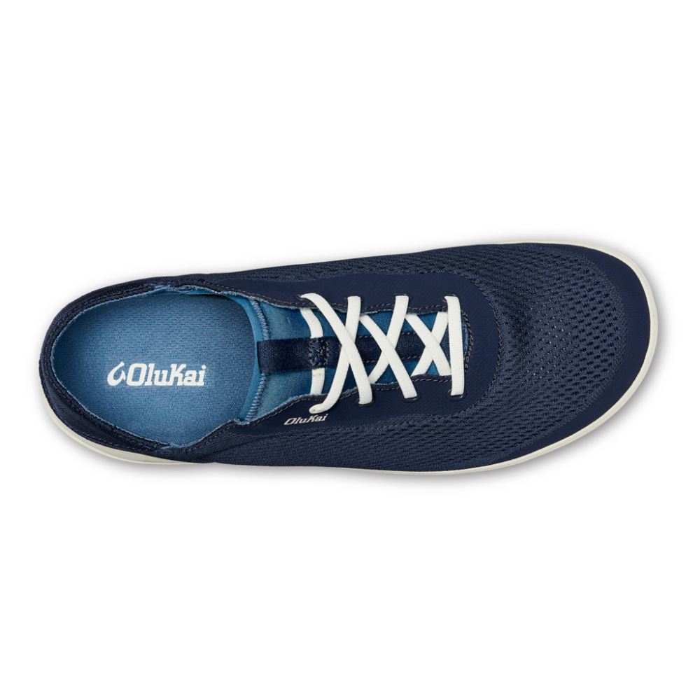Moku Pae Men's Boat Shoes - Trench Blue / Off White