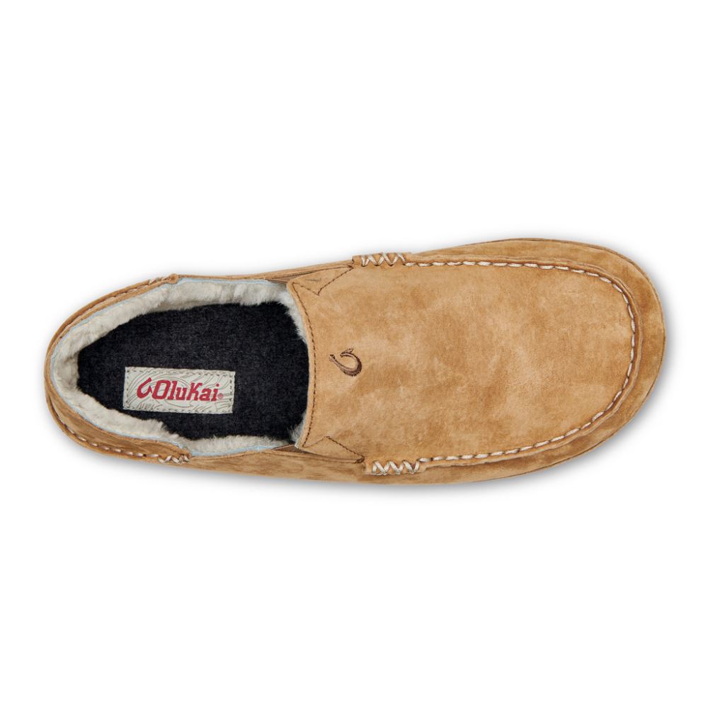 Moloa Men's Leather Slippers - Tobacco