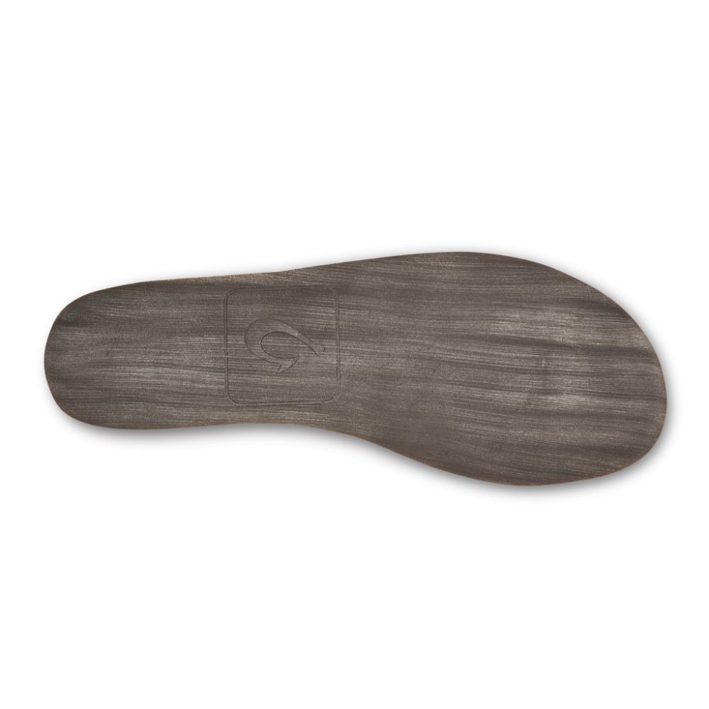 Moloa Men's Leather Slippers - Dark Wood
