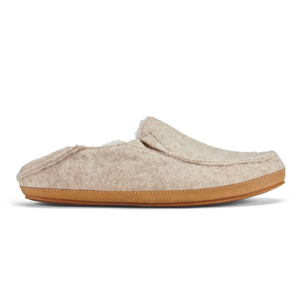 Nohea Kilohana Women's Wool Slippers - Tapa / Golden Sand