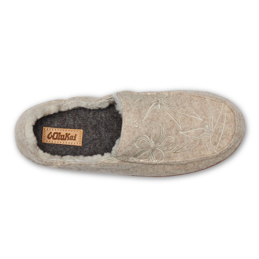 Nohea Kilohana Women's Wool Slippers - Tapa / Golden Sand