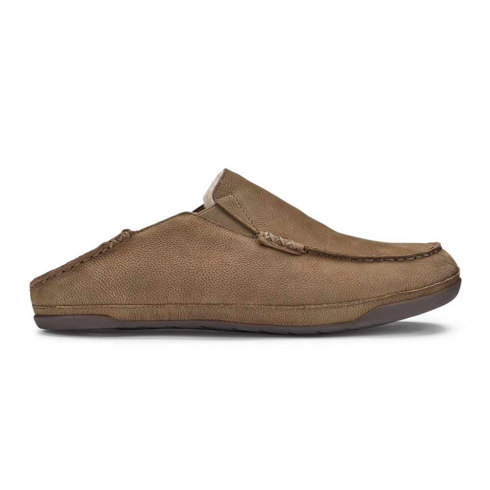 Kipuka Hulu Men's Leather Slippers - Toffee
