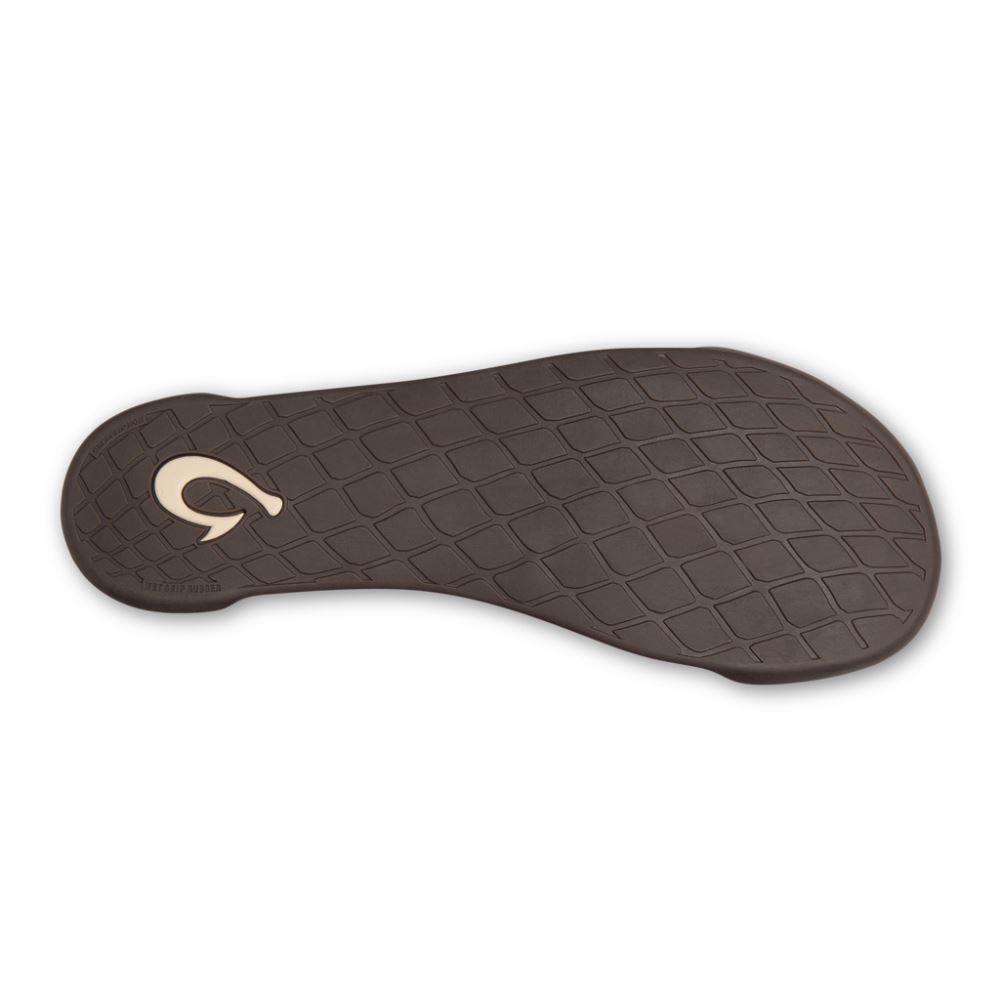 Kipuka Hulu Men's Leather Slippers - Toffee