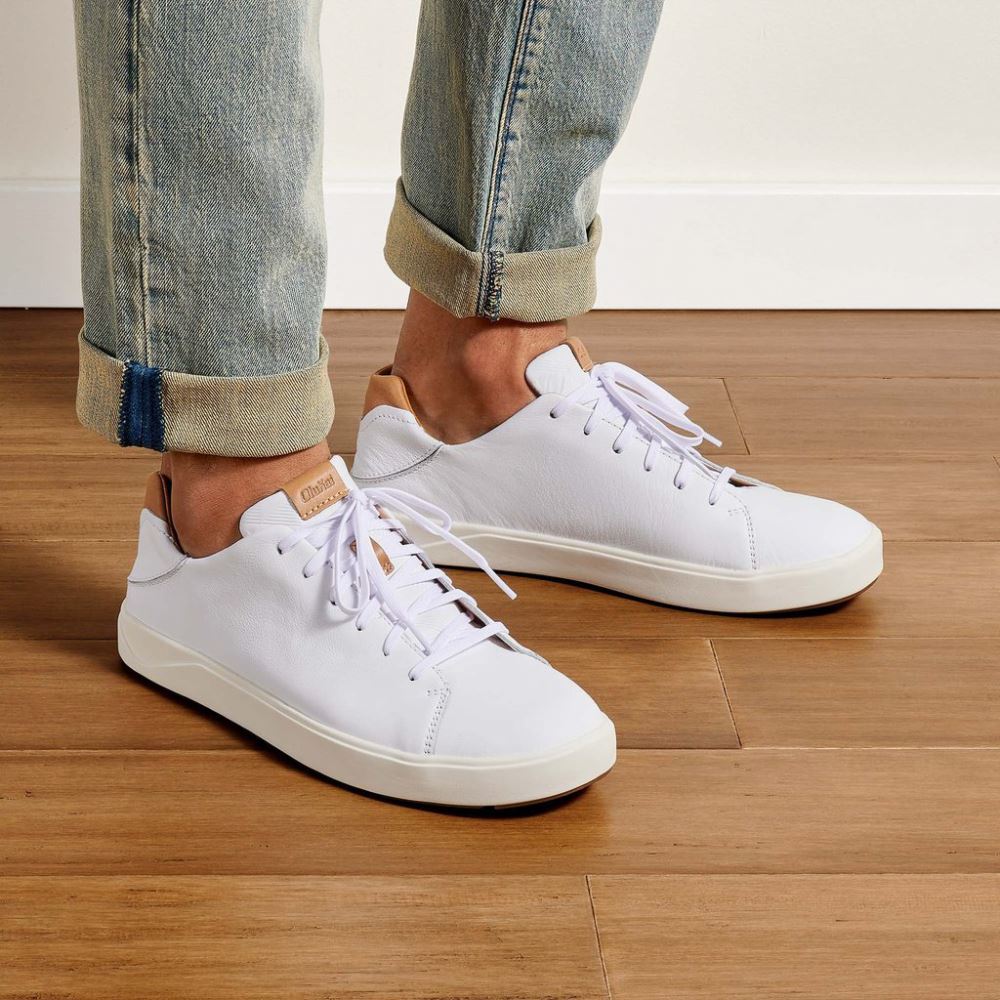 Lae'ahi Li 'Ili Men's Leather Sneakers - White