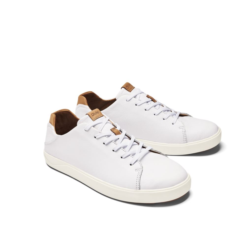 Lae'ahi Li 'Ili Men's Leather Sneakers - White
