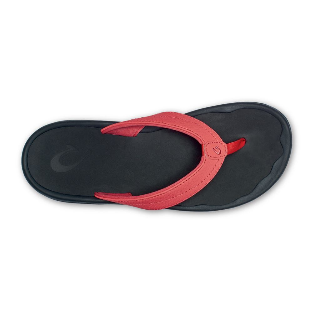 Ohana Women's Beach Sandal - Hot Coral / Black