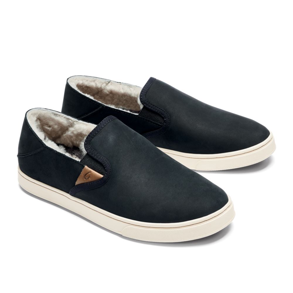 Pehuea Heu Shearling Slip-On Sneakers - Lava Rock