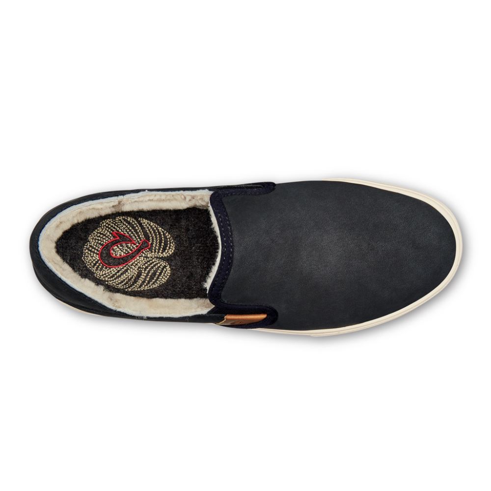 Pehuea Heu Shearling Slip-On Sneakers - Lava Rock