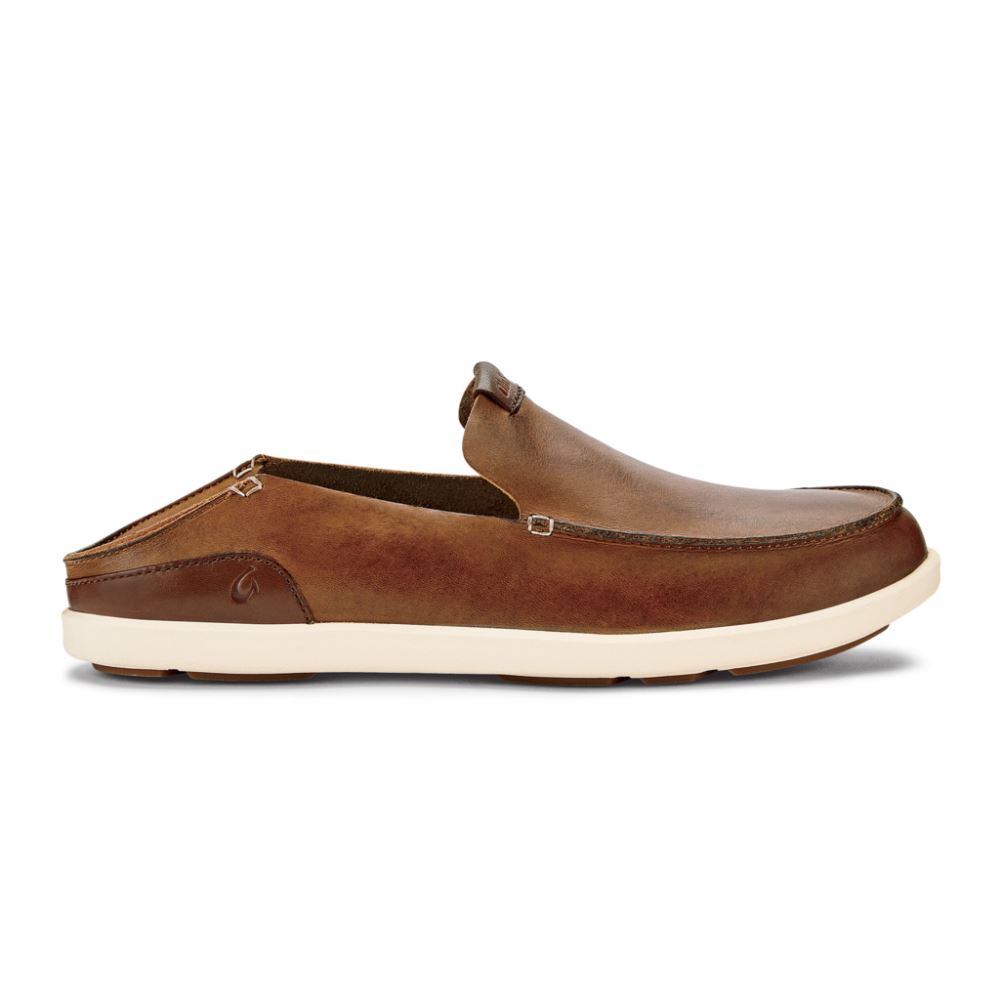 Nalukai Men's Leather Slip On Shoes - Fox / Bone