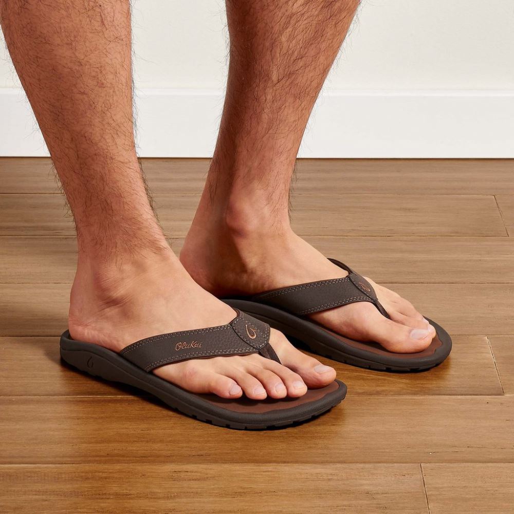 Ohana Men's Beach Sandals - Dark Java / Ray