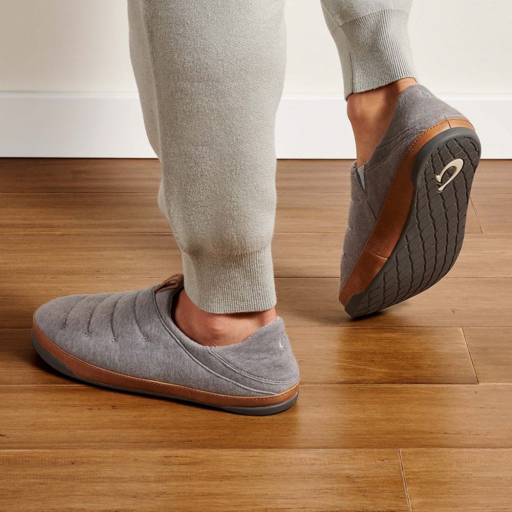Mahana Men's Jersey Slippers - Vapor/ Sahara